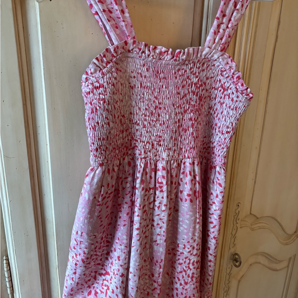 Express Pink Floral Smocked Maxi Dress - Picture 3 of 7